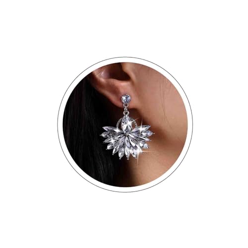 Shaped Blume Strass Ohrringe Silber Marquise Kristall Hochzeit Ohrringe Cluster Cz Drop Ohrstecker Ohrringe Funkelnde Diamant Braut Ohrringe Sektor Kronleuchter Baumeln Ohrringe Für Frauen Mädchen Shaped Blume Strass Ohrringe Silber Marquise Kristall Hochzeit Ohrringe Cluster Cz Drop Ohrstecker Ohrringe Funkelnde Diamant Braut Ohrringe Sektor Kronleuchter Baumeln Ohrringe Für Frauen Mädchen von Atentuyi
