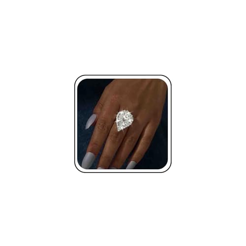 Wedding Funkelnden Strass Ringe Silber Diamant Prom Gemeinsamen Knoten Midi Knöchel Fingerringe Einstellbar Zierlich Kristall Braut Zart Cz Herzförmigen Bräute Glänzend Brautjungfer Einfachen Frauen von Atentuyi