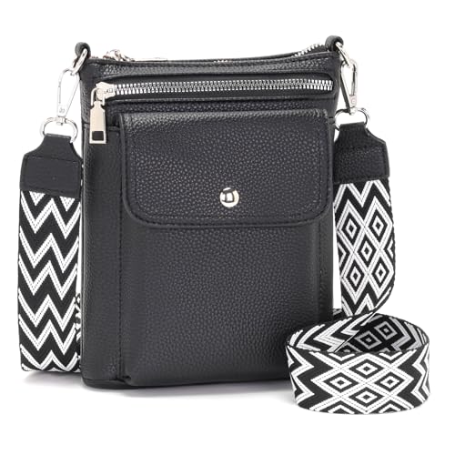 Atgbiem 2025 Umhängetasche Damen Klein Handytasche Zum Umhängen Kleine Handtasche Damen Crossbody Bag Schwarz Geschenke für Frauen von Atgbiem