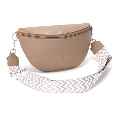 Atgbiem Crossbody Bag Damen Leder Bauchtasche Damen Kleine Umhängetasche Damen Handytasche Zum Umhängen Khaki von Atgbiem