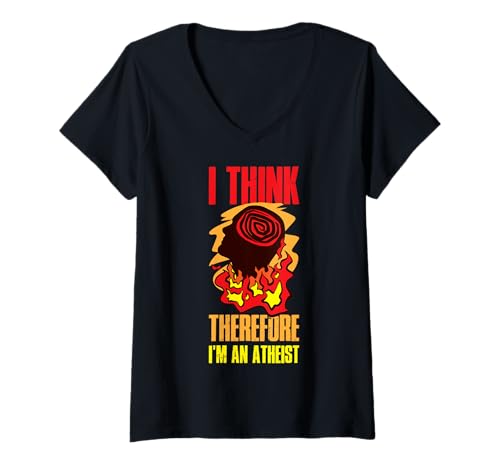 Damen Im An Atheist T-Shirt mit V-Ausschnitt Damen Im An Atheist T-Shirt mit V-Ausschnitt von Atheismus Kleidung
