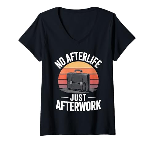 Damen Kein Leben nach dem Tod, nur Sonnenuntergang nach der Arbeit T-Shirt mit V-Ausschnitt Damen Kein Leben nach dem Tod, nur Sonnenuntergang nach der Arbeit T-Shirt mit V-Ausschnitt von Atheist Agnostic Secular Lifestyle Apparel