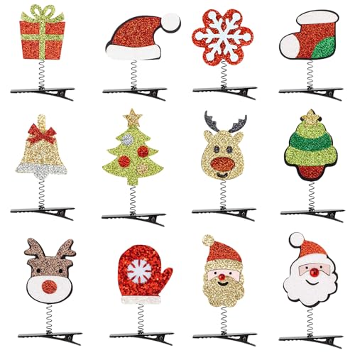 12 Stück Haarspangen Weihnachten - Glitter Weihnachts Haarschmuck Weihnachts Haarclips, Haarspangen Kinder für Weihnachtsgeschenke Mädchen Damen, Haarschmuck Haarspangen Weihnachten 12 Stück Haarspangen Weihnachten - Glitter Weihnachts Haarschmuck Weihnachts Haarclips, Haarspangen Kinder für Weihnachtsgeschenke Mädchen Damen, Haarschmuck Haarspangen Weihnachten von Athem