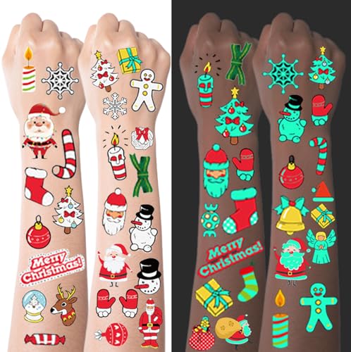 Tattoo Kinder Weihnachten,10St Weihnachts Tattoo Kinder Temporäre Tattoos Aufkleber Weihnachten Kindertattoo Für Weihnachtsdekorationen Kinder,Weihnachtsdeko Weihnachtsgeschenke Kinder Geschenke von Athem