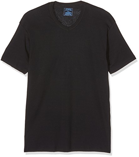 ATHENA Herren l220 Unterhemd, Schwarz, XXL (2er Pack) von Athena