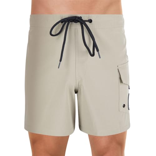 Athena Herren Bermuda Bain Pour Homme Construction Traveler-Matière Stretch Extensible, Poche Velcro, Filet de Maintien Intérieur Badehose, Sand, S von Athena