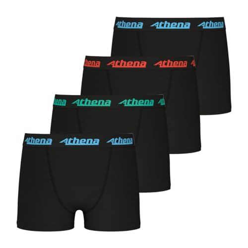 Athena Jungen My Petits Prix Lc27 Boxershorts, Einfarbig, Schwarz_Gürtel. Blau/einfarbig schwarz_Gürtel. Grün/einfarbig schwarz_Gürtel Rot/einfarbig schwarz_Gürtel. Blau, 16 Jahre von Athena