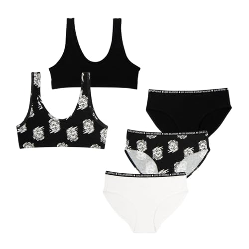 Athena Mädchen Girl Mode Dessous-Set, Blanc Tigre Noir, 6 ANS von Athena