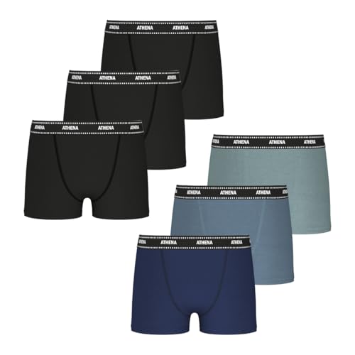 Athena- My Petit Prix Boxershorts für Jungen im 6er-Pack- Halt und Komfort- atmungsaktive Stretch-Baumwolle- Oeko-TEX Standard 100-Label von Athena