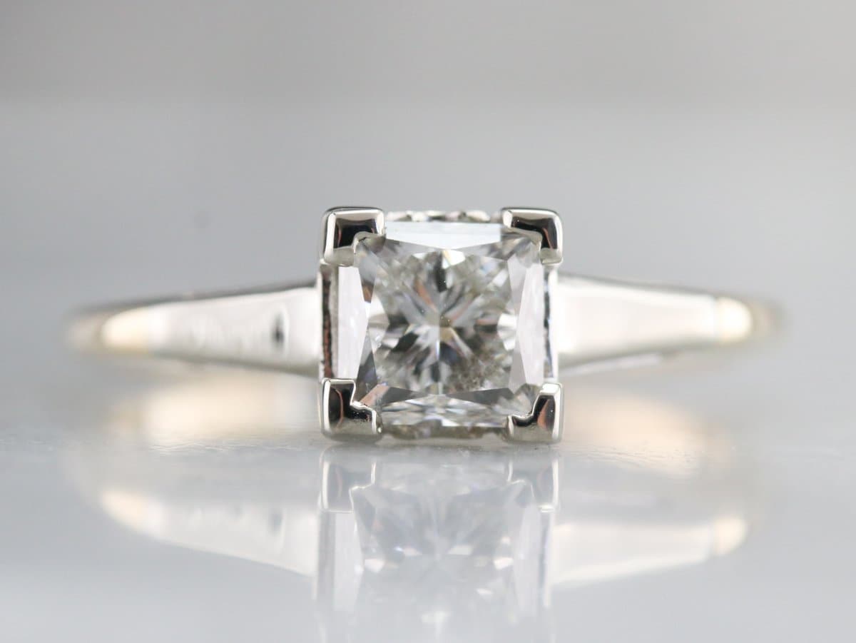 Princess Cut Moissanite Solitaire Ring, 925 Sterling Silber Diamantring, Verlobungsring, Ehering Geschenk Für Frauen von AthenajewelryArt