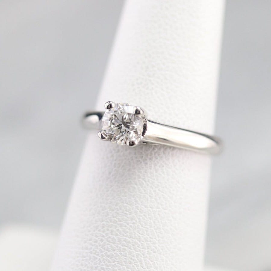 Runder Moissanite Solitaire Ring, 925 Sterling Silber Diamant Ehering, Antragsring, Verlobungsring, Geschenk Für Frauen von AthenajewelryArt