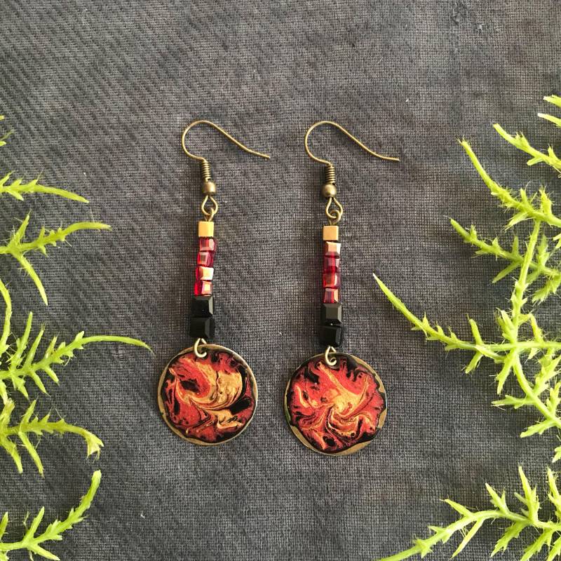 50% Verkauf Ohrringe, Handgemachte Schmuck Ohrring Designs, Tropfen Und Perlen Kristallperlen Gold Hämatit Perlen, Pebeo Ohrringe von AthenianKosmima