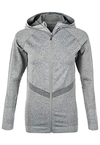 Athlecia Damen Trainingsjacke Alysa Seamless 1038 Mid Grey L/XL von Athlecia