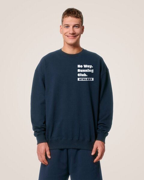 Athleez NO WAY. RUNNING CLUB. - Heavy Oversized Sweatshirt - 100% Bio-Baumwolle von Athleez