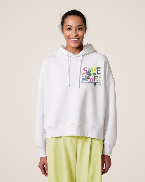Athleez SAVE THE PLANET - Women Relaxed Fit Hoodie - 100% Bio-Baumwolle von Athleez