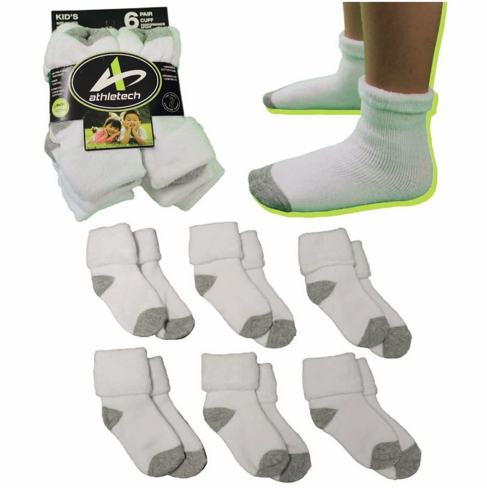 Athletech Thermosocken 6 Paar Thermo Socken für Kinder 2-4 Jahre bis Gr.34 von Athletech