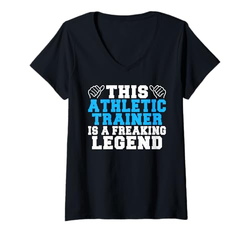 Damen Dieser Athletic Trainer ist EIN freakender Legend Athletic Trainer T-Shirt mit V-Ausschnitt Damen Dieser Athletic Trainer ist EIN freakender Legend Athletic Trainer T-Shirt mit V-Ausschnitt von Athletic Trainer Gifts