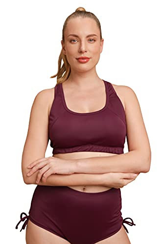 Athletican Damen Hypoallergen Latexfrei Sport BH, Marsala, XX-Large von Athletican