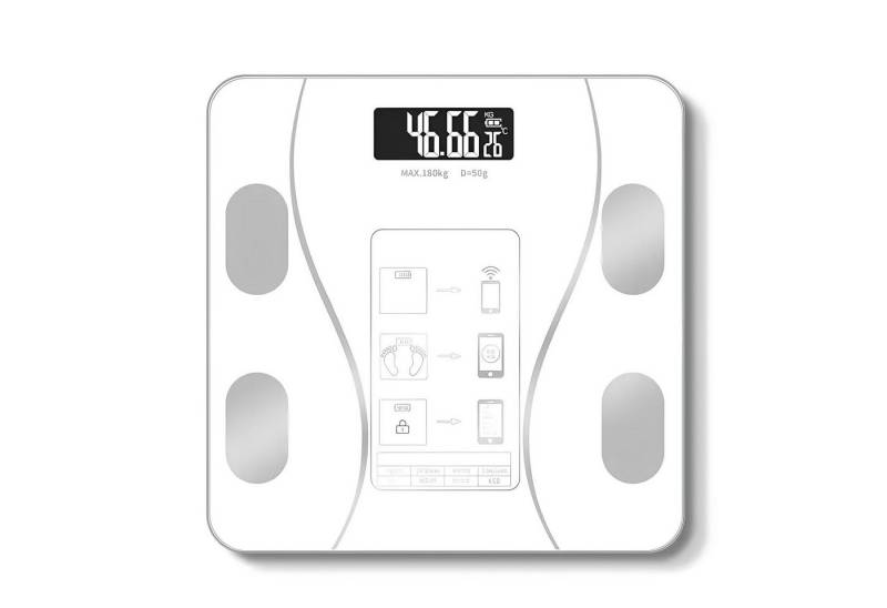 Athlix Personenwaage Körper-Analyse-Waage Körperwaage Körperfettwaage Gewichtswaage, Bluetooth App, Körperfett, BMI, BMR, Muskelmasse, App-Funktion von Athlix