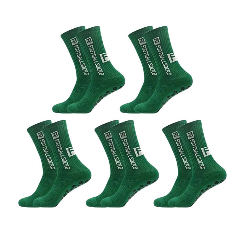 Athlix Sportsocken 5 Paar Fußball Socken, Sportsocken 34-46 Anti Rutsch Grip Fussball Atmungsaktiv, absorbieren Schweiß, Vielseitig einsetzbar von Athlix