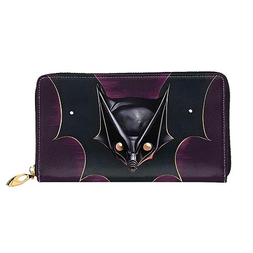 AthuAh Black Ghost Batwomen'S Long Wallet, Travel Wallet & Large Capacity Long Wallet, Zipper Wallet, 19 × 10.5 Cm, Schwarz , Einheitsgröße von AthuAh