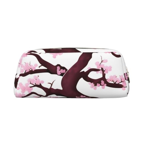 AthuAh Cherry Blossoms Tree Federmäppchen, tragbares Federmäppchen und Schreibwaren-Aufbewahrungstasche mit Reißverschluss, großes Fassungsvermögen, Unisex, gold, Einheitsgröße, Pack-Organizer von AthuAh