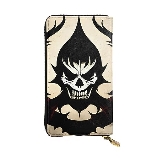 AthuAh Devil Satan Lange Clutch-Geldbörse, Damen-Geldbörse, Reißverschluss, Multi-Karten-Organizer, & lange Geldbörse mit großer Kapazität, Schwarz , Einheitsgröße von AthuAh