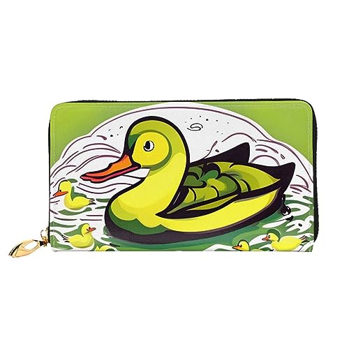 AthuAh Duck Flock Gamewomen'S Long Wallet Travel Wallet & Large Capacity Long Wallet Zipper Wallet 19 × 10.5 Cm, Schwarz , Einheitsgröße von AthuAh