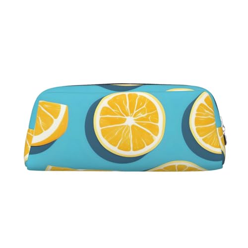 AthuAh Lemon Wedges Federmäppchen, tragbares Federmäppchen und Schreibwaren-Aufbewahrungstasche mit Reißverschluss, Organizer mit großem Fassungsvermögen, Unisex, silber, Einheitsgröße, Pack-Organizer von AthuAh