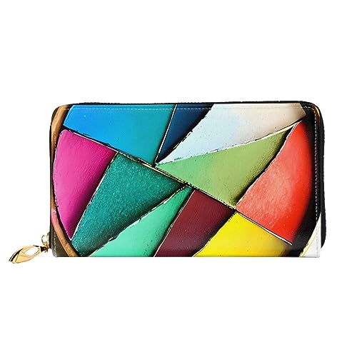 AthuAh Runde Palettewomens Lange Geldbörse, Reisebrieftasche, & Große Kapazität Lange Brieftasche, Reißverschluss Brieftasche, 19 × 10,5 cm, Schwarz , Einheitsgröße von AthuAh