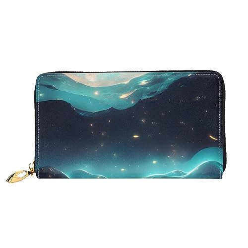 AthuAh Science Fiction Starswomen'S Long Wallet, Travel Wallet & Large Capacity Long Wallet, Zipper Wallet, 19 × 10.5 Cm, Schwarz , Einheitsgröße von AthuAh