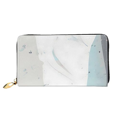 Blue And White Art Damen Lange Geldbörse Reisebrieftasche Große Kapazität Lange Geldbörse Reißverschluss Geldbörse 19 x 10 cm, Schwarz, Einheitsgröße von AthuAh