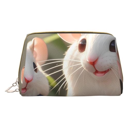 Mutter und Kind Ratten Tragbare Kosmetiktasche Reise Kosmetiktasche Unisex Reißverschluss Geeignet für den täglichen Gebrauch, weiß, Einheitsgröße von AthuAh