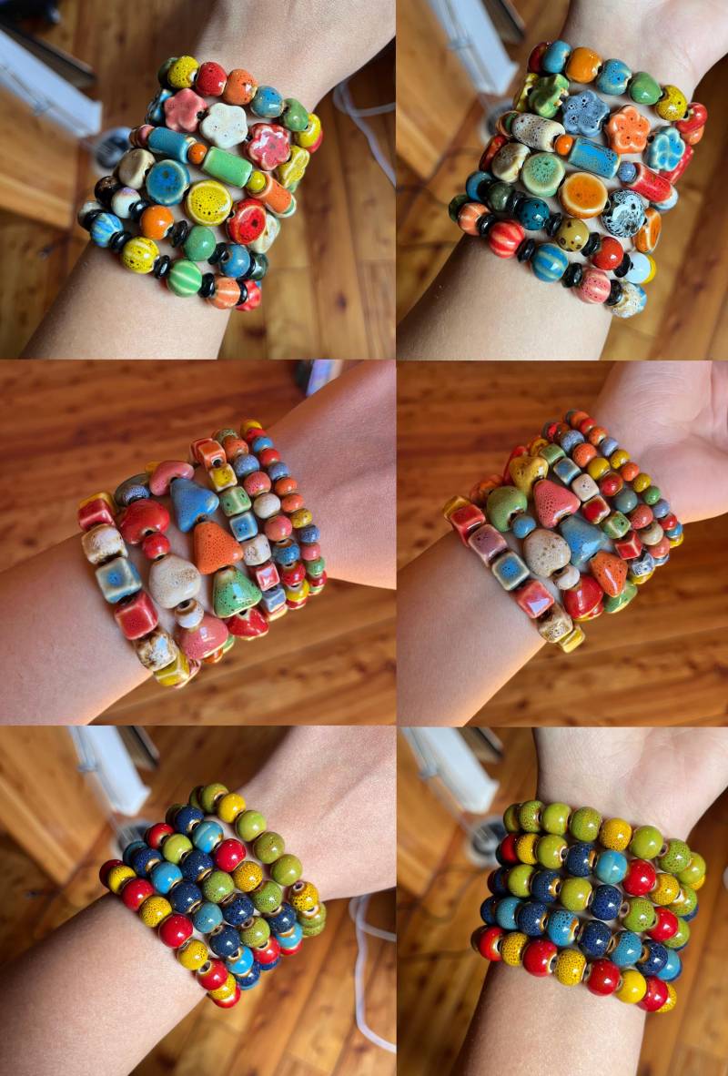 Unikat Keramikperlen Armband - Handgemacht, Individuell & Einzigartig Keramik Kunst Schmuck Unikat Keramikperlen Armband - Handgemacht, Individuell & Einzigartig Keramik Kunst Schmuck von AtiArte