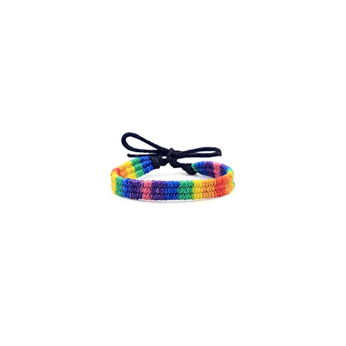 Atiptu Regenbogen LGBT Gay Pride Armband für Männer Frauen Handgemachte Geflochtene Freundschaft String Armband Verstellbare Stretch Paar Armbänder Lesben Gay Pride Armband Freundschaftsgeschenk, Kein von Atiptu