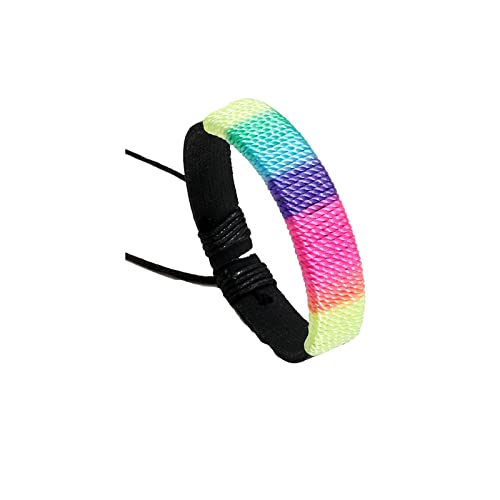 Atiptu Regenbogen LGBT Pride Armband Lesben Gay Pride Armband für Frauen Männer Handgemachte Geflochtene Paare Freundschaft Passendes Gay Lesben Armband LGBTQ Regenbogen Seil Pride Armband, Nein, Nein von Atiptu