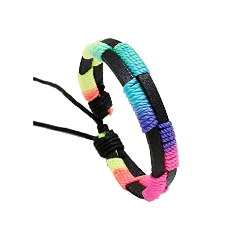 Atiptu Regenbogen LGBT Pride Armband Lesben Gay Pride Armband für Frauen Männer Handgemachte Geflochtene Paare Freundschaft Passendes Gay Lesben Armband LGBTQ Regenbogen Seil Pride Armband, Nein, Nein von Atiptu