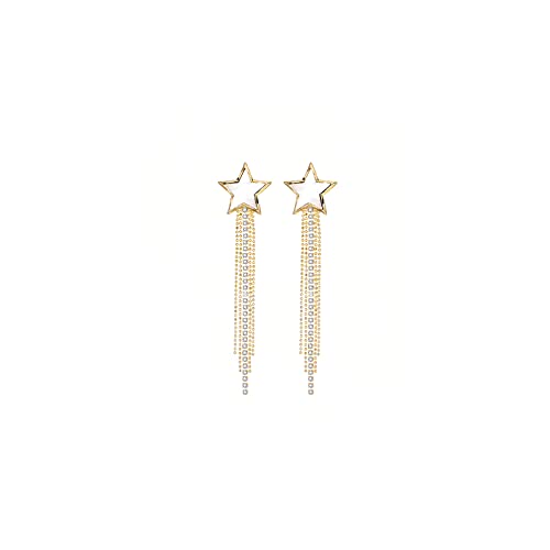 Damen Stern Quaste Ohrringe Kristall Wasserfall Fransen Ohrringe Strass Big Star Baumeln Ohrringe für Frauen Mädchen Zink Kein Edelstein Damen Stern Quaste Ohrringe Kristall Wasserfall Fransen Ohrringe Strass Big Star Baumeln Ohrringe für Frauen Mädchen Zink Kein Edelstein von Atiptu