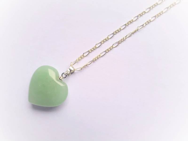 Aventurin Herz 2 cm Anhänger, Auf Wunsch Mit Silberkette, Edelstahlkette Oder Lederband von Atisociety