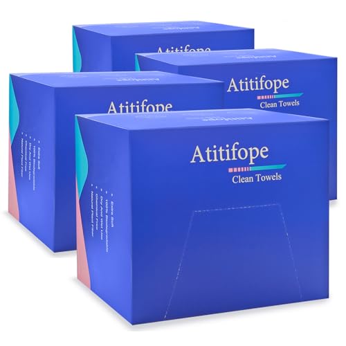 Atitifope Gesichtstuch, 200 Stück, 100% biologisch abbaubar, Make-up-Entferner, White, Viscose, Soft and Smooth von Atitifope
