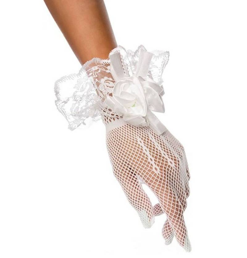 Atixo Abendhandschuhe Netzhandschuhe Spitze Abendhandschuhe Hochzeithandschuhe kurz von Atixo