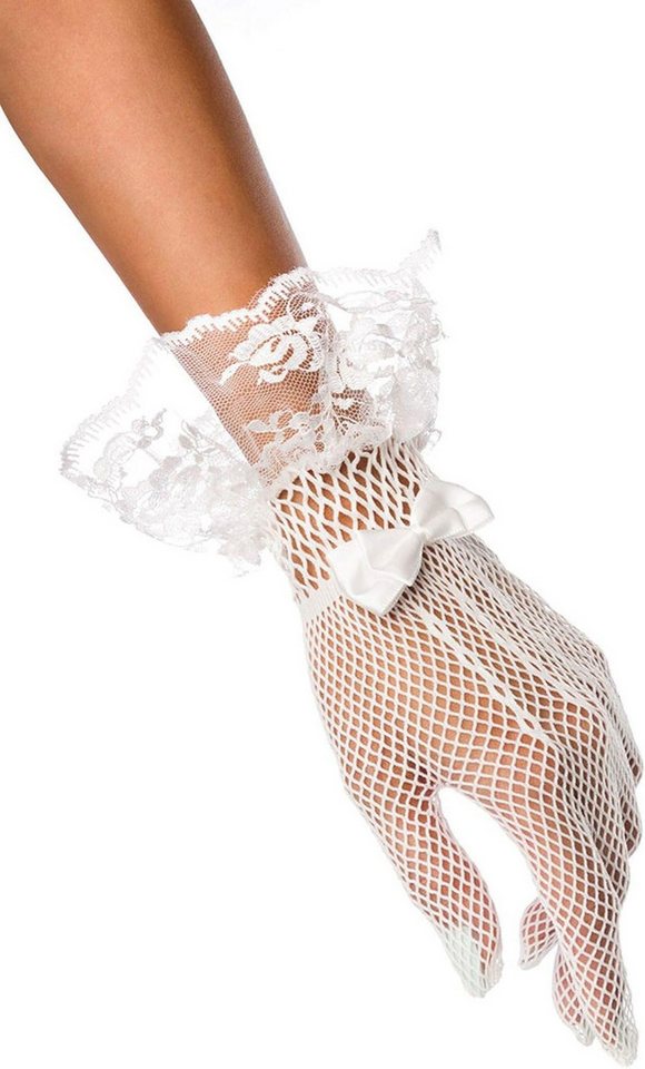 Atixo Abendhandschuhe Netzhandschuhe mit Spitze Abendhandschuhe Netz-Hochzeithandschuhe von Atixo