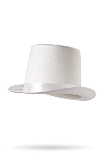 Atixo Damen Hüte Kopfschmuck Hüte Zylinder weiß OS von Atixo