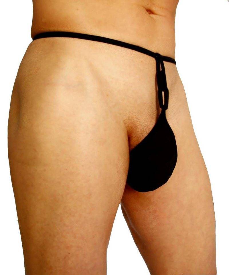 Atixo String Männer-String mit zwei Schlaufen Herrenstring aus dünnem glatten Stoff von Atixo