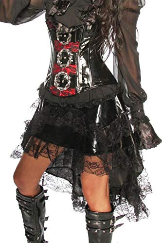 Wetlook Piraten Mittelalter Volant-Rock mit Spitze - schwarz - M Wetlook Piraten Mittelalter Volant-Rock mit Spitze - schwarz - M von Atixo