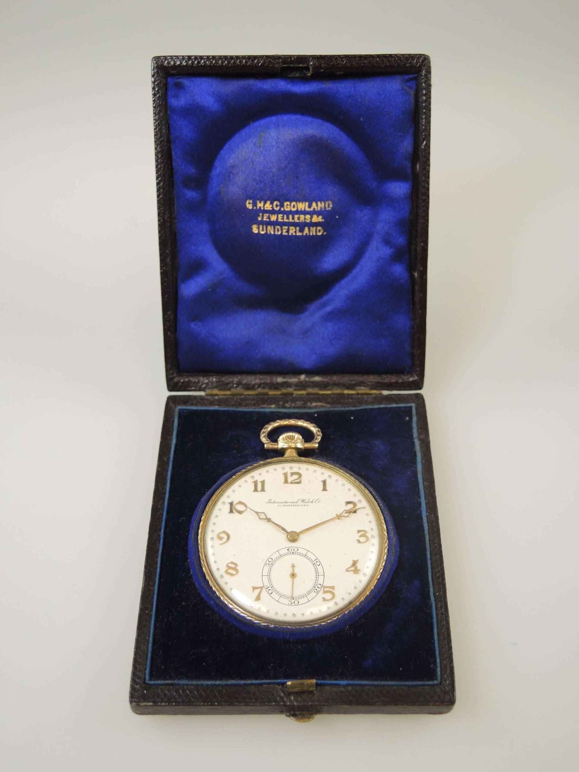 14K Gold Vintage Iwc International Watch Co Taschenuhr. C1927 von AtlamWatches