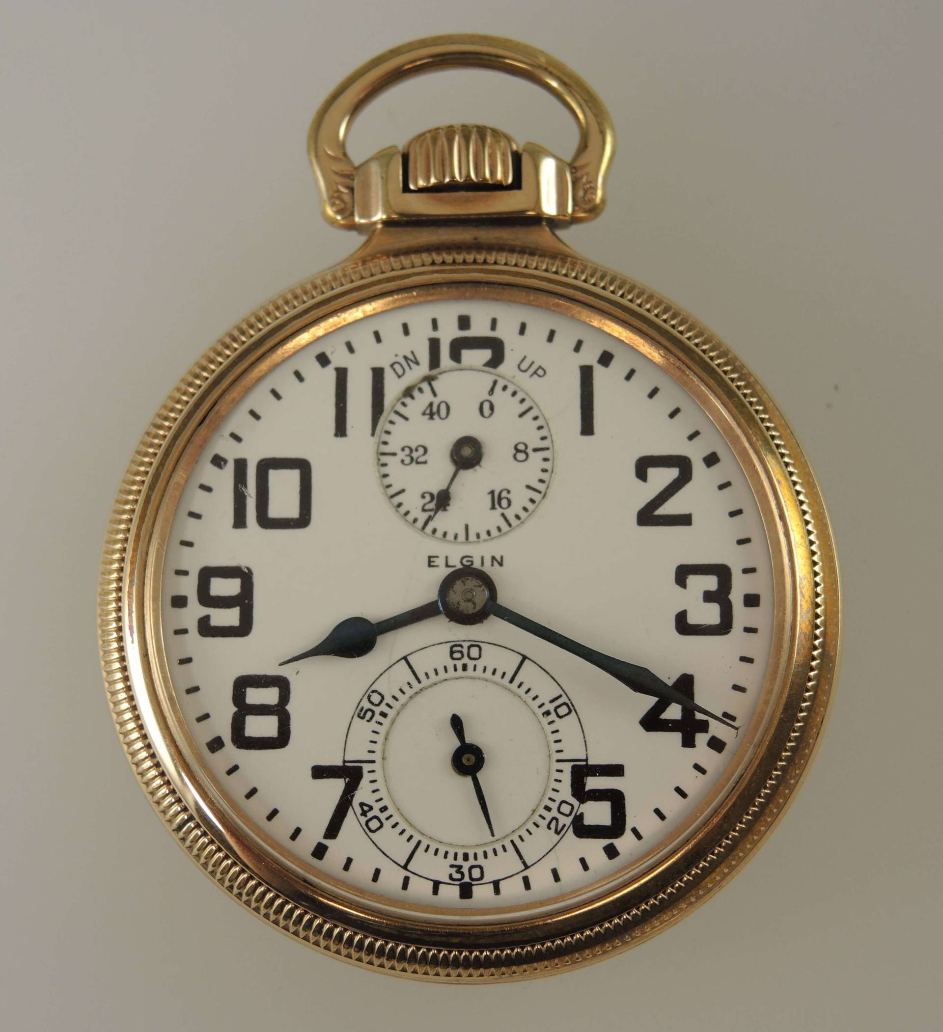 16 Größe 21 Juwel Elgin B W Raymond Wind Indicator Taschenuhr C1926 von AtlamWatches