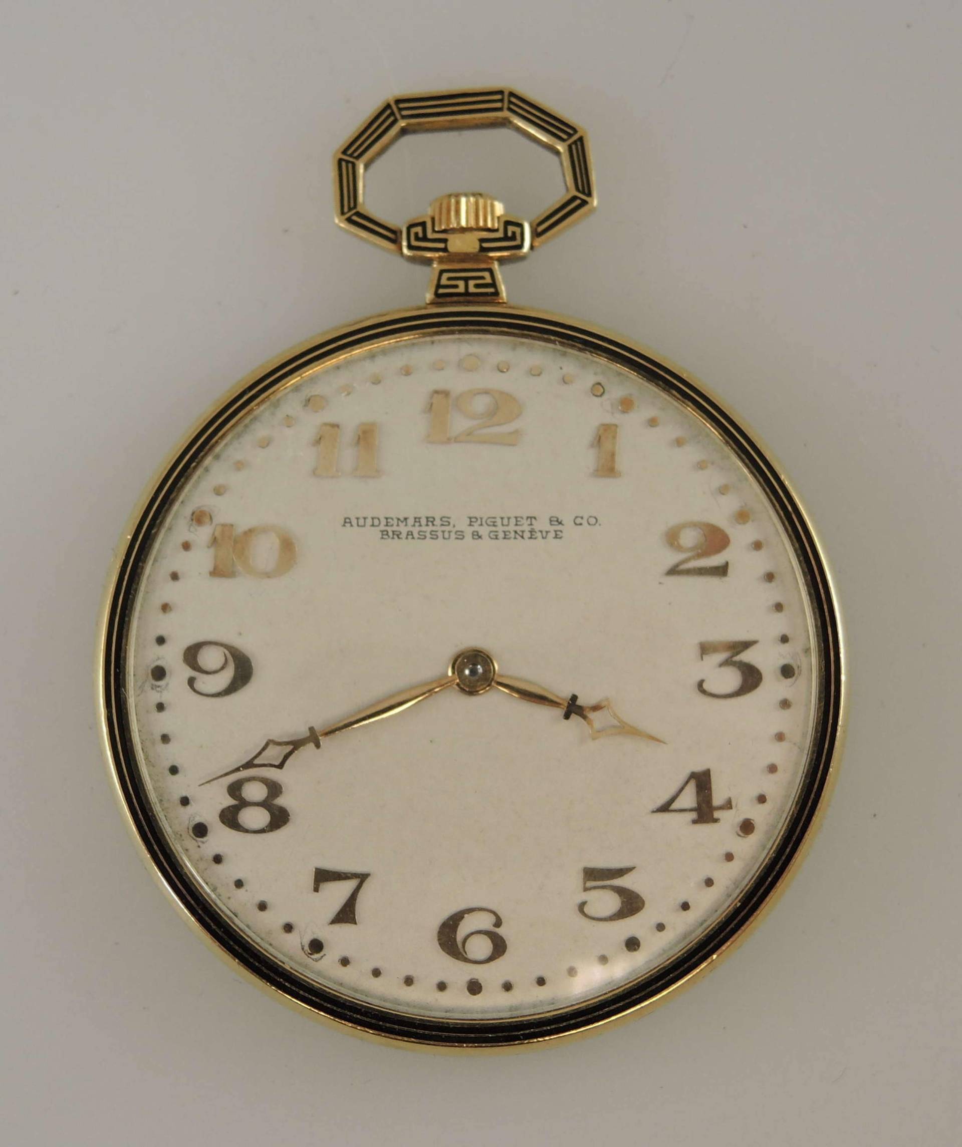 18K Gold Und Emaille Audemars, Piguet & Co Taschenuhr C1918 von AtlamWatches