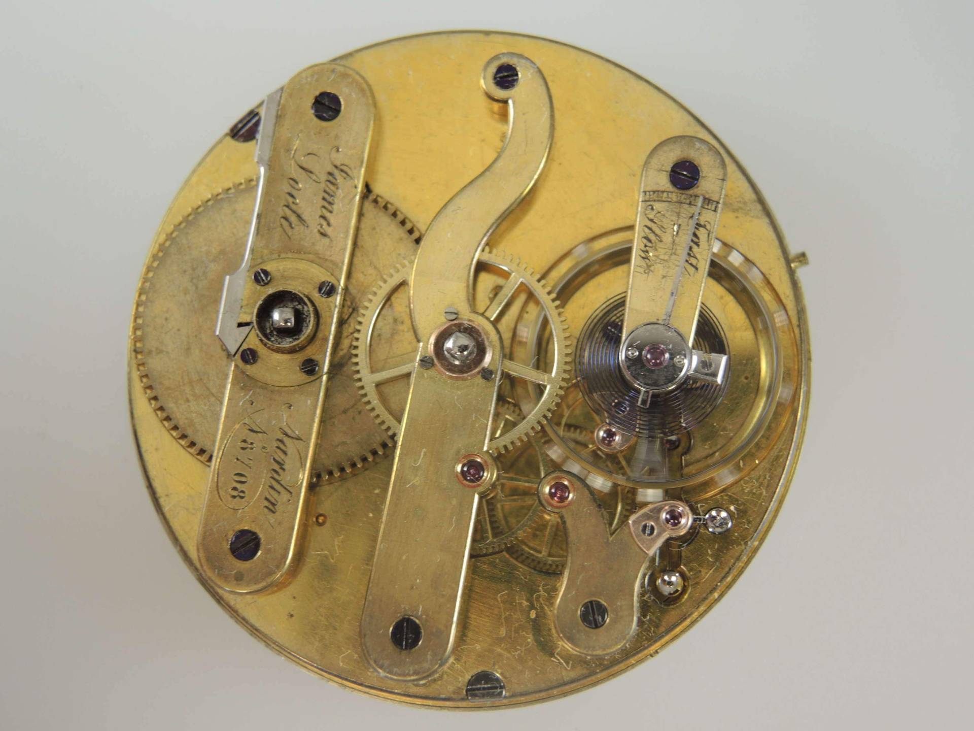 Schwenkbares Chronometer Taschenuhr Uhrwerk Von Nardin C1890 von AtlamWatches