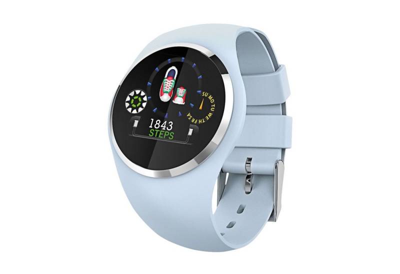Atlanta Multifunktionsuhr Fitness Tracker, light blue, mit rundem Farbdisplay von Atlanta